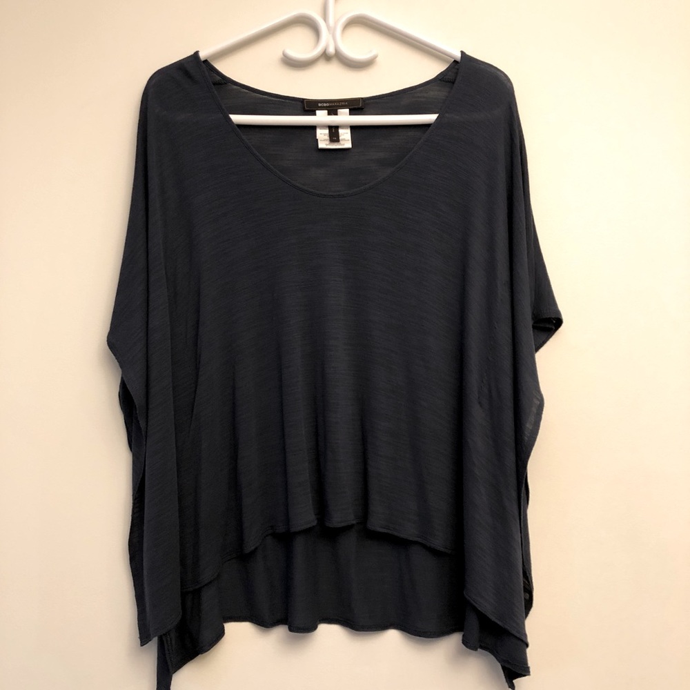 BCBGMaxAzria Blue Flowy Carson Top, Size XS